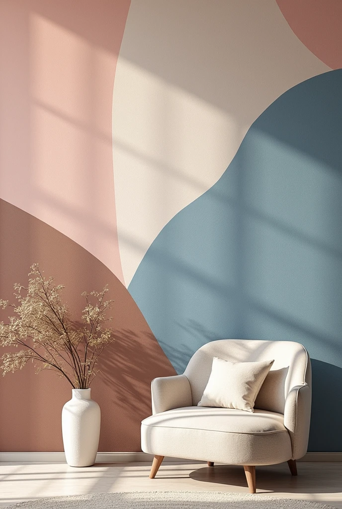 Wallpaper in brown, blue and pink colors only