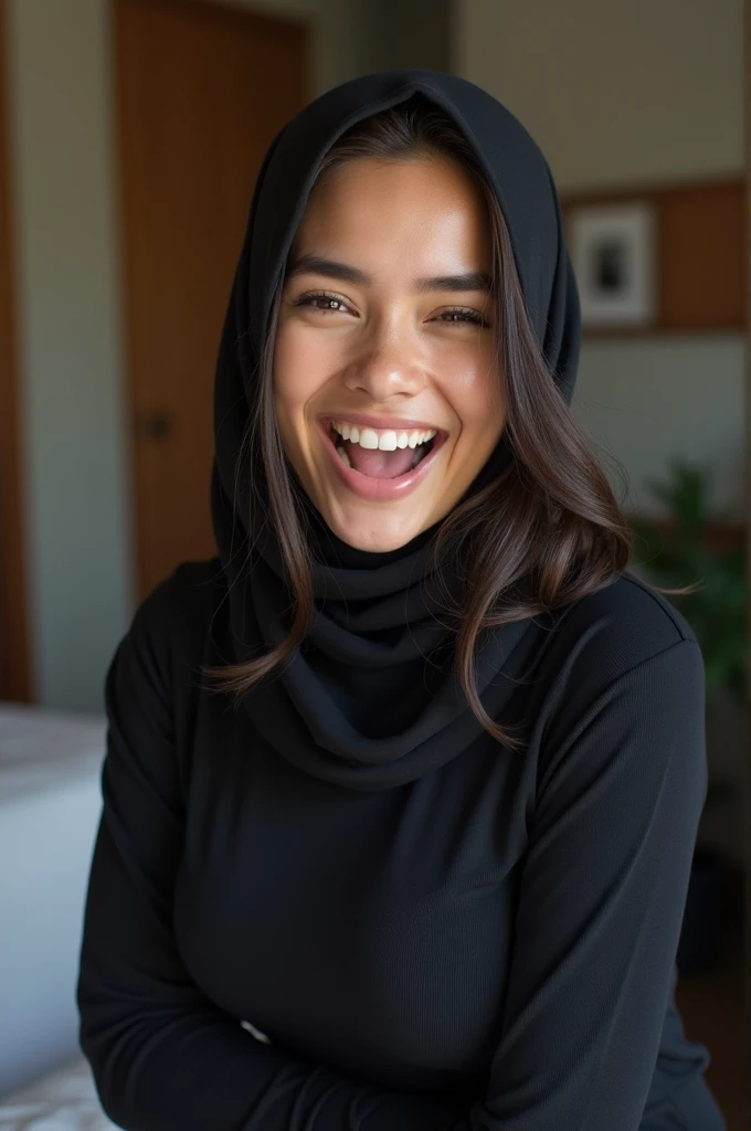 A hijab girl, she is orgasm, cum, scream, big breast, 20 years old, malay girl