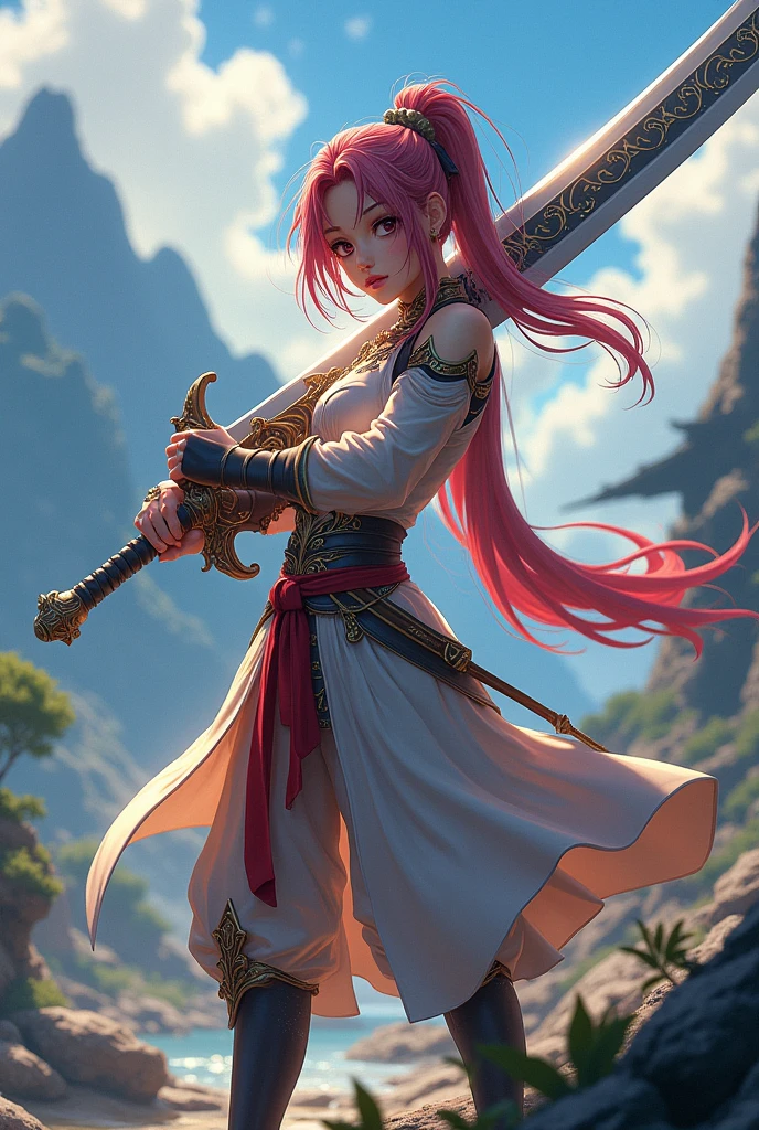 Anime girl with a big sword