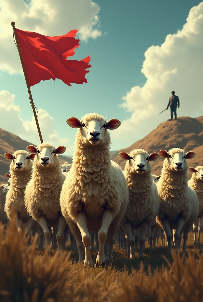 A group of revolutionary sheep