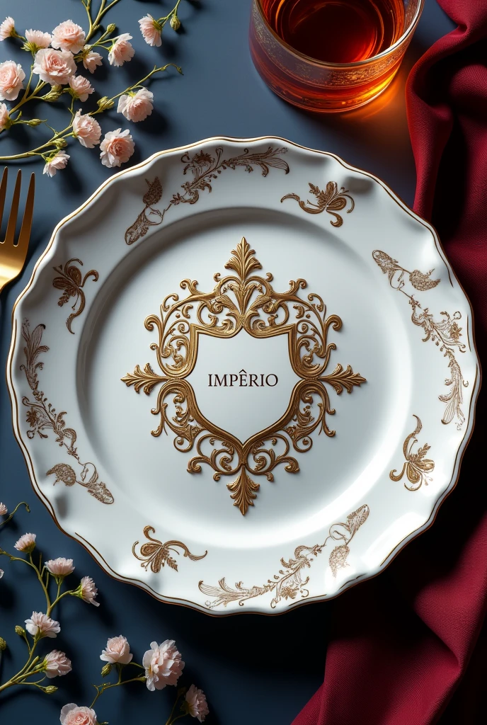 Logo plate for the Império porcelain store