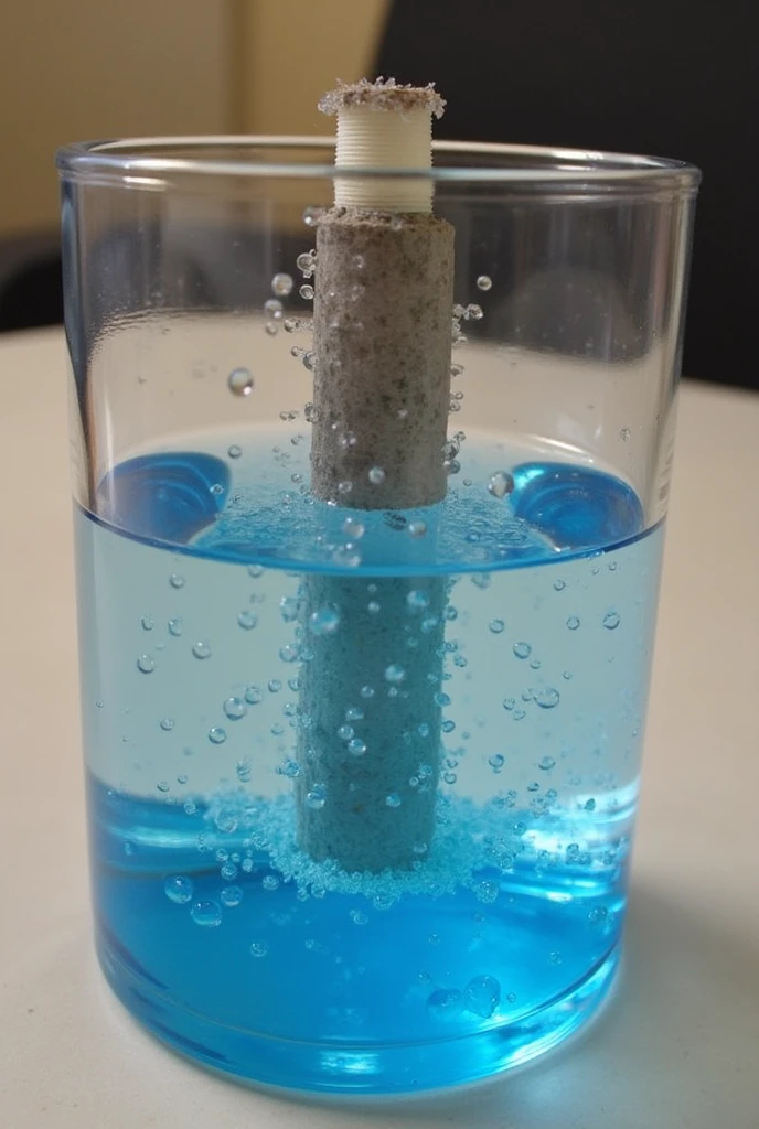 Here I propose an experiment with synthetic energy, specifically related to the **electrolysis of water** to produce hydrogen and oxygen. This process converts electrical energy into chemical energy stored in the gases produced., what can be considered a form of synthetic energy.

### experiment: Hydrogen and Oxygen Production from Water Electrolysis

**aim:**
Demonstrate how hydrogen and oxygen can be generated, two forms of synthetic energy, a partir de la electrolysis of water, and how these gases can be stored or used later.

**Materials:**
- 2 graphite electrodes (They can be made of pencils without wood coating) or copper wires.
- A glass container (glass or jar).
- Distilled water.
- Baking soda (Optional, as electrolyte).
- Energy source (9V battery or DC power supply).
- Connection cables with alligator clips.
- 2 test tubes or small jars.
- A rubber or plasticine stopper to hold the tubes.
- A switch (Optional).

**Procedure:**

1. **Prepare the solution:**
   - Fill the glass container with distilled water. To improve water conductivity, add a small amount of baking soda (a teaspoon). Esto servirá as electrolyte, facilitating the circulation of electric current through water.

2. **Mounting the electrodes:**
   - Conecta los electrodos de grafito or copper wires a los cables de conexión con pinzas tipo caimán.
   - Immerse the electrodes in the water, making sure they don&#39;t touch each other.
   - Connect the other ends of the cables to the power source (battery or power supply). If you use a switch, connect it to the circuit to be able to control the electrolysis.

3. **Collect gases:**
   - Fill the two test tubes or small jars with water and place them upside down on the electrodes. Use the rubber stopper or modeling clay to keep them in place.