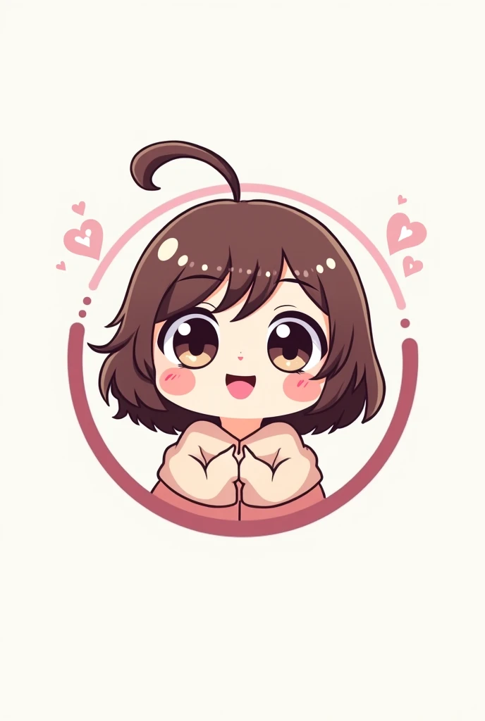 Anime girl chibi logo