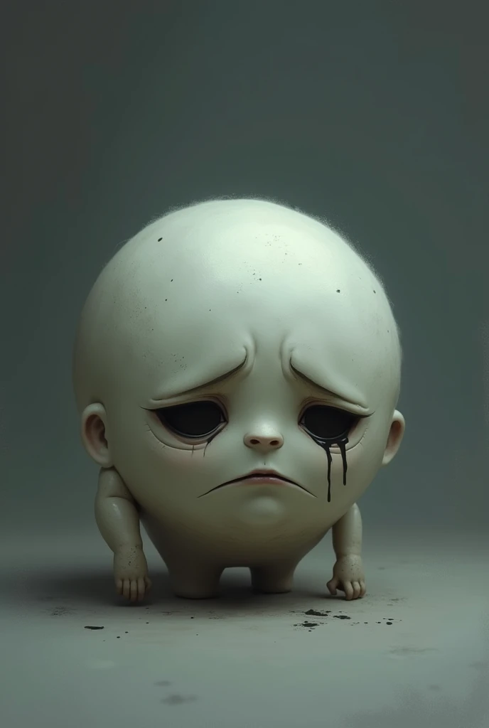 Create the image of a sad ball