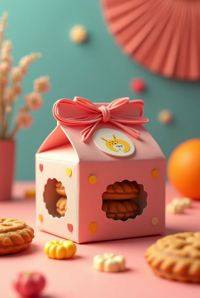 Small biscuit package, creative, Eye-catching and colorful in 3D
