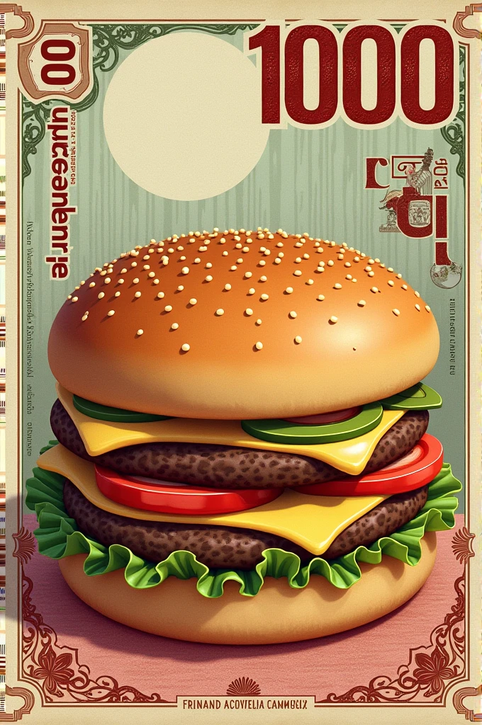A hamburger ticket of 10 thousand Paraguayan guaraníes