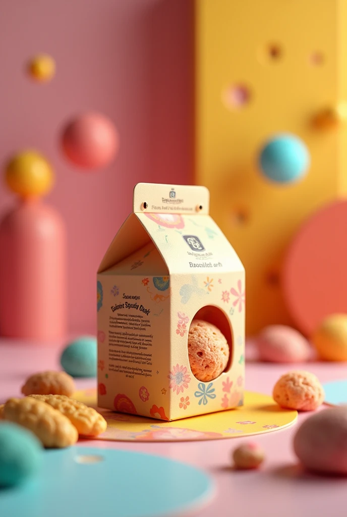 Small biscuit package, creative, Eye-catching and colorful in 3D