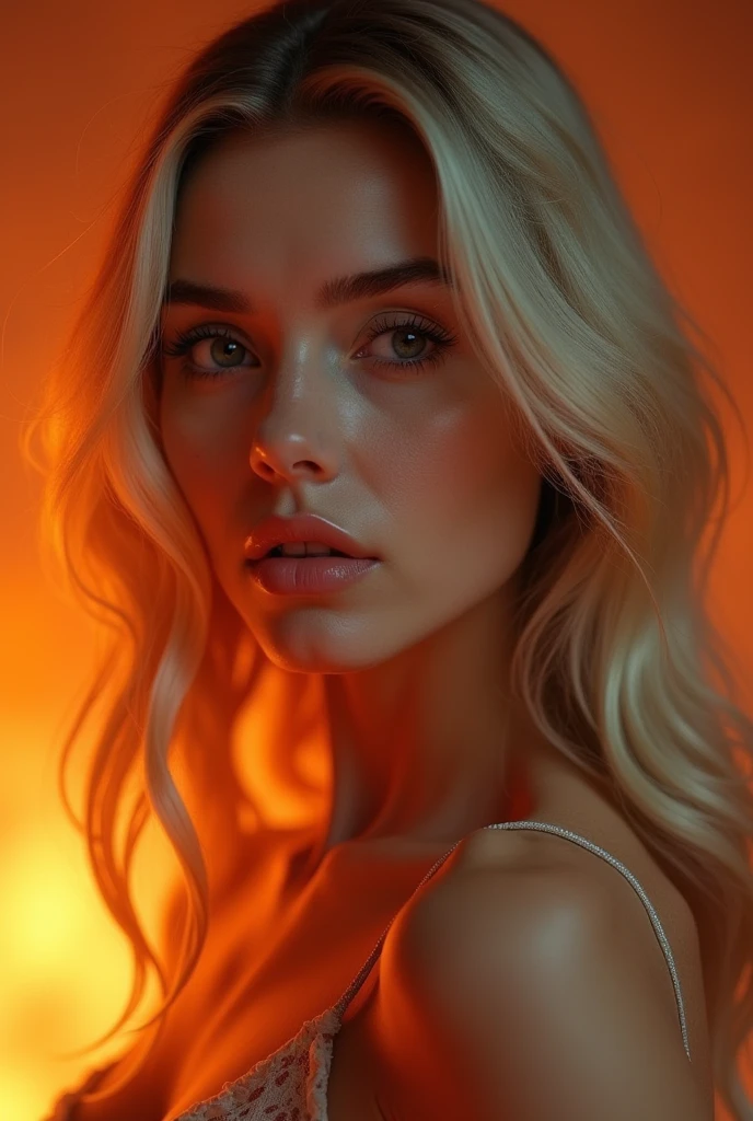(a very bonitas, cute and comely woman 1:1.5), Angelis, (comely detailed eyes,detailed lips,long eyelashes, grey-eyed:1.2), Britneyspears-SMF, (expression lines,spotted skin, skin detailed:0.9), (perfect texture long blonde hair:1.4), drlight smile,(elongated nose:1.2), (elongated face:0.85), (perfect girl face:1.2), assorted poses, (Make-up natural:1.2), chic, intrikate, highly contrasted fiery background, sharp focus, cores Radiantes, artistic, scenic, lively atmosphere, Quality Enhanced, perfect, ambient lighting, creative, positive Expressive, Ablaze, puros, unique, aesthetics, Calm, exciting, pensamento, photo of perfecteyes eyes, assorted poses, ambient background, sharp focus, Radiant, Expressive, chic, intrikate, highly saturated colors, cinematic, muito surreal, comely, impressive, splendid, Quality Enhanced, creative, positive, puros, perfect, cute, appealing, artistic, confident, smitten, bonitas, rascal, full color, Dramatic, happy, noivando, Vibrant, make her show her body sensually, corpo muito bonitas e detalhado