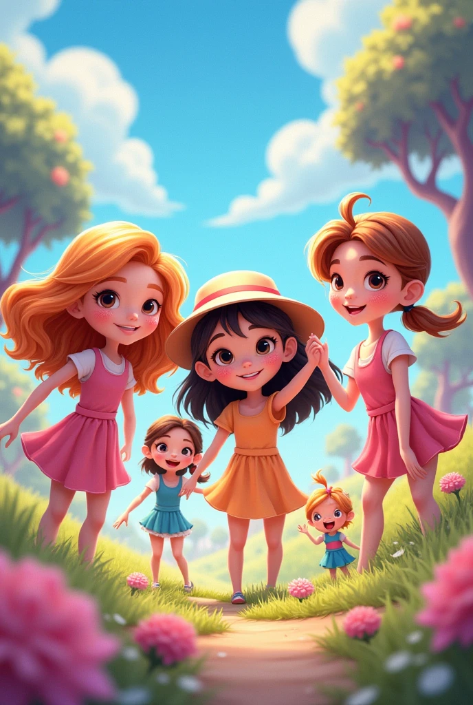 5 cute animated girls
