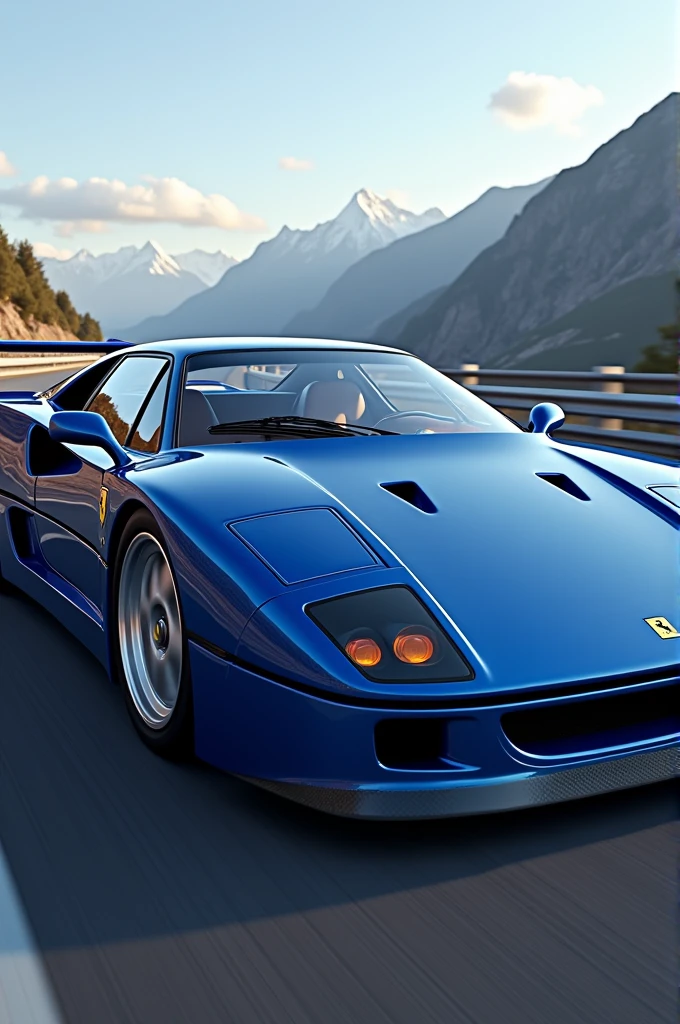 Blue Ferrari F40