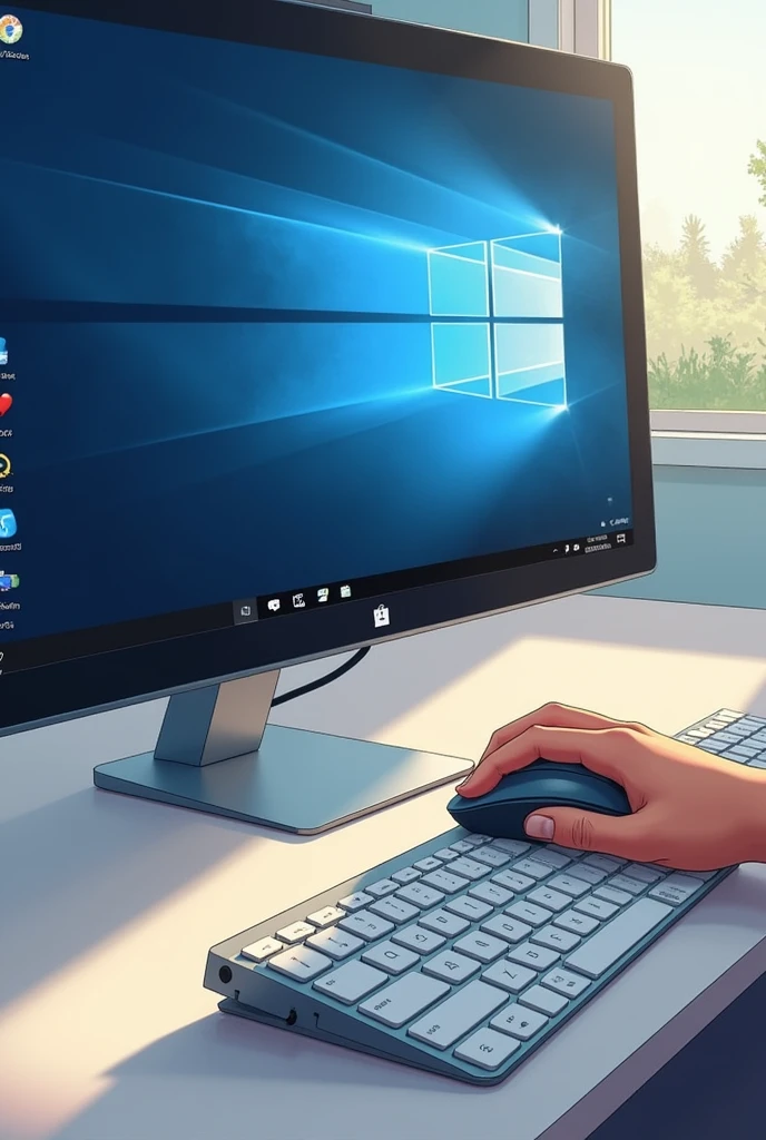 Click on menu in windows 10 to mouse cursor