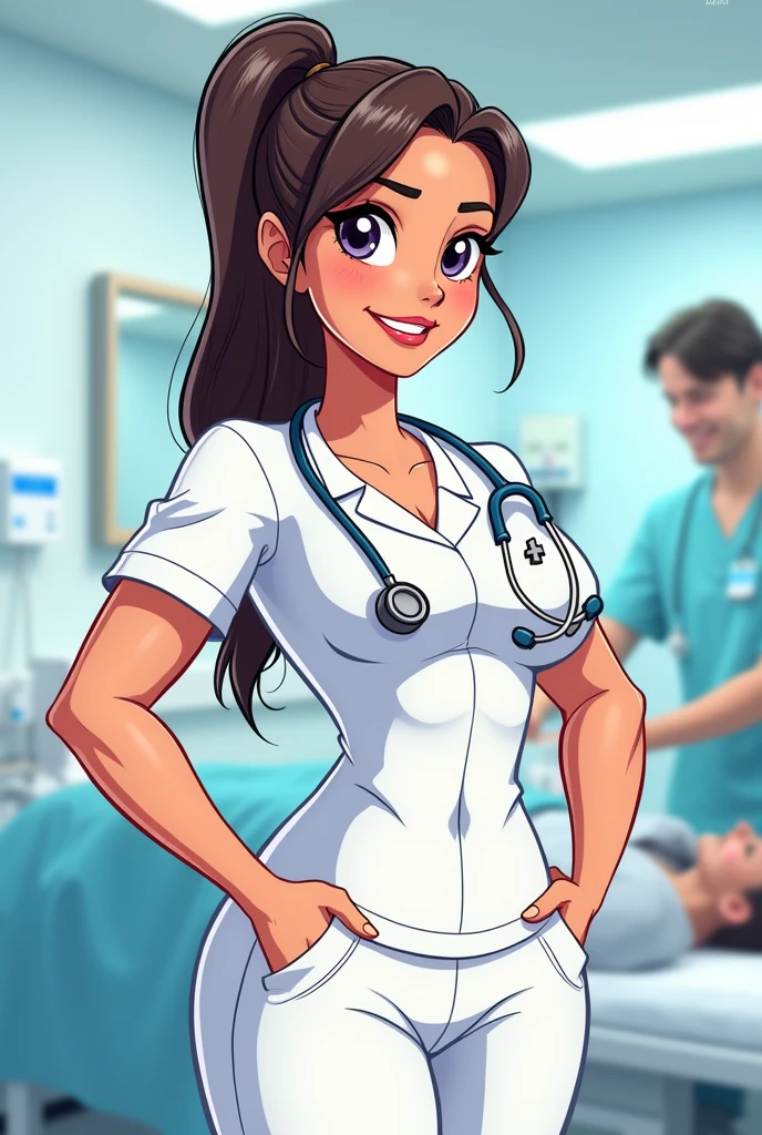 Nurse in shape animated