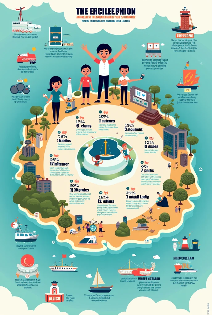 Infographics about the modernization of the archipelago and the contribution of the younger generation 