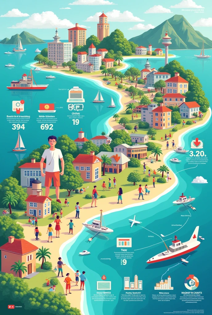 Infographics about the modernization of the archipelago and the contribution of the younger generation