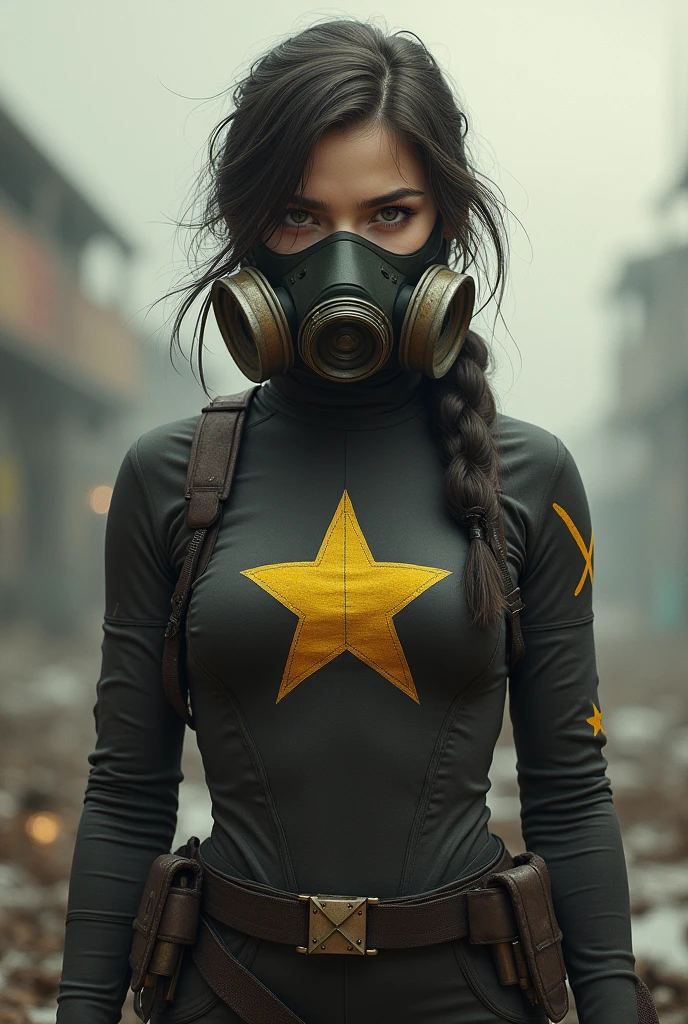 hero girl, colan THAT'S WHY, star on chest, gas mask