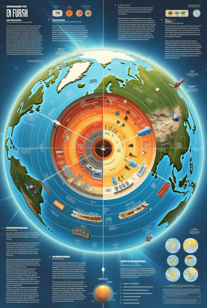 Concept map about Earth's four Subsystem
