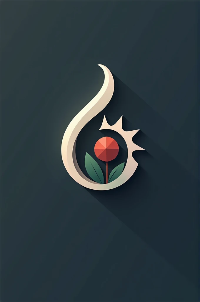 Create a minimalist logo that uses some element typical of Brazilian northeastern culture together with some technological element