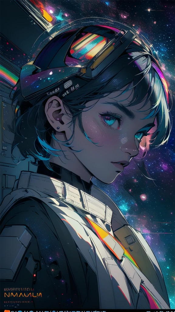 (((masterpiece, highest quality))),(((solo:1.2))),(((1girl:1.2))),32k wallpaper, very detailed, poster, vintage science fiction,(((((geometric cinematic movie poster))))), ((((bauhaus)))),(((abstract))),((((mid century modern)))),(((((portfolio))))),(((((Close-up))))),(((((bust up))))),((((more various angle)))),(((highlight))),((((heterochromia)))),(((complete. detailed face))),(((Extremely talented))),(((most complecated machine))),(((Overall colorfully))),((((((Absolutely galaxy background)))))),(((amazing huge rainbow))),(((eternal nebula)))