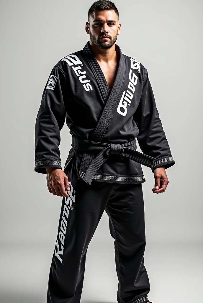 Create a mockup of a Jiu-Jitsu Gi with written on REVIVE SPORTS