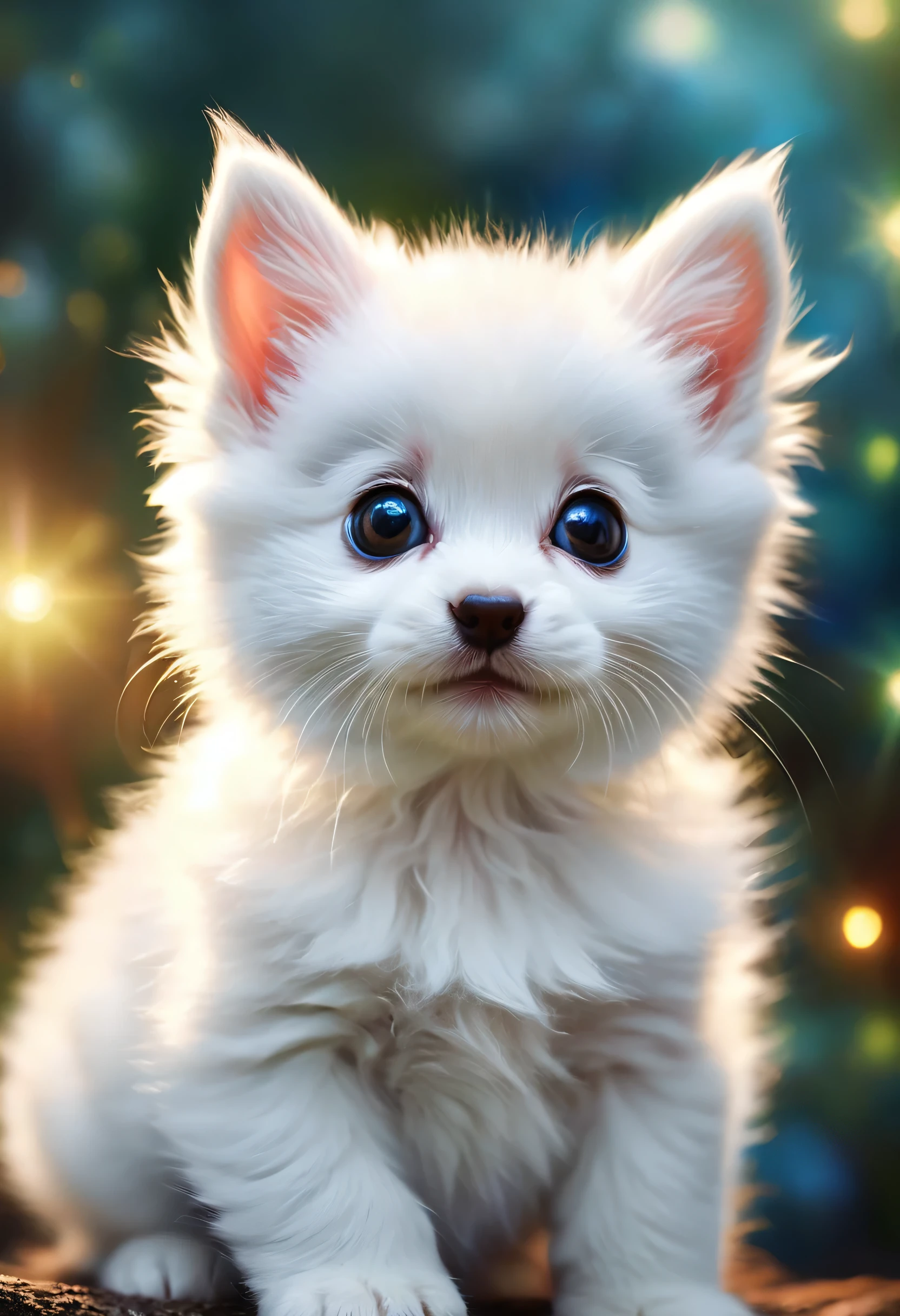 a white kitten, playing with a black puppy, adorable, cute, fluffy, playful, furry, innocent, whimsical, sweet, photorealistic, highly detailed, 8k, natural lighting, vibrant colors, dynamic composition, endearing, heartwarming, (best quality,4k,8k,highres,masterpiece:1.2),ultra-detailed,(realistic,photorealistic,photo-realistic:1.37)