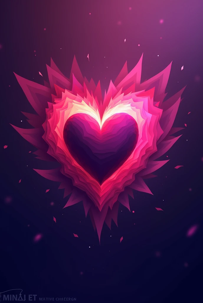 Make an album cover with a heart In the center
Have predominant colors like purple and pink