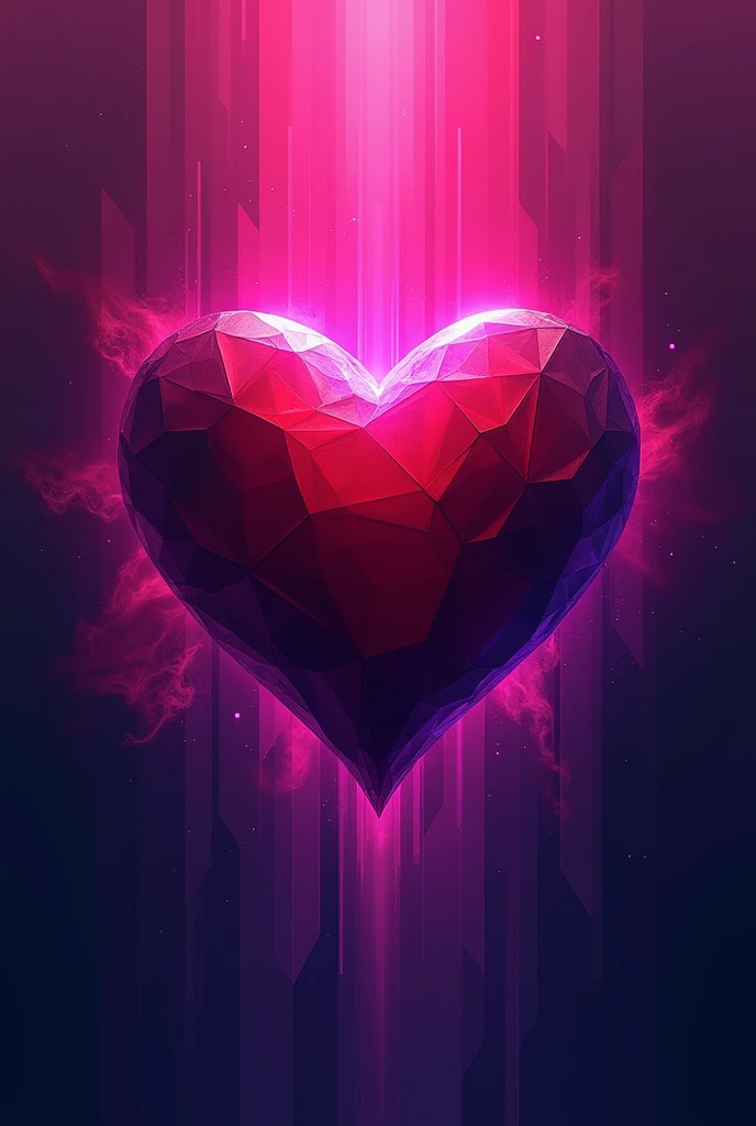 Make an album cover with a heart In the center
Have predominant colors like purple and pink