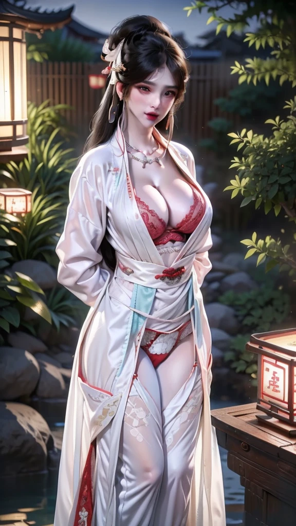solo,1girl,Masterpiece,high quality,beautiful wallpaper,16k,animation,illustration,front perspective,perfect body,complete body,detailed face,exquisite features,(solo:1.2),((1 girl)),cleavage,thin,sex,(medium to big chest:1.2)(tall),tall (front view):1.4),(exquisite gold jewelry:1.1),(high-end bed),(gorgeous Chinese wedding dress:1.3),(hands behind your back:1.3),(shibari:1.5),female_jaculation,pussy_juice,(red lace underwear:1.5),