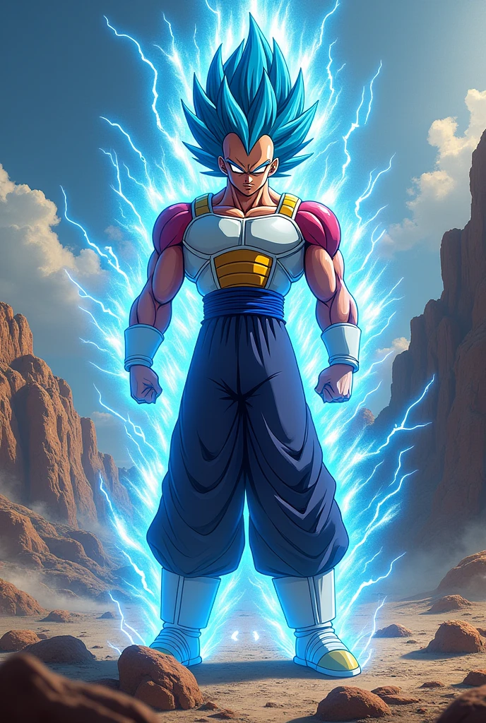 Vegeta blue fighting.
Below the name written CARLOS