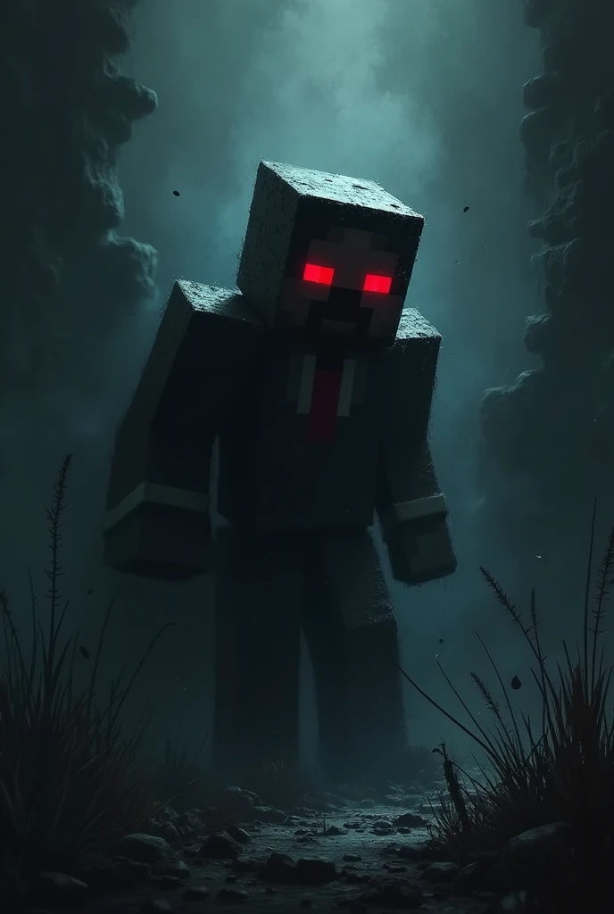 Minecraft logo with some dark effect that has the text 'Darkness' on it.