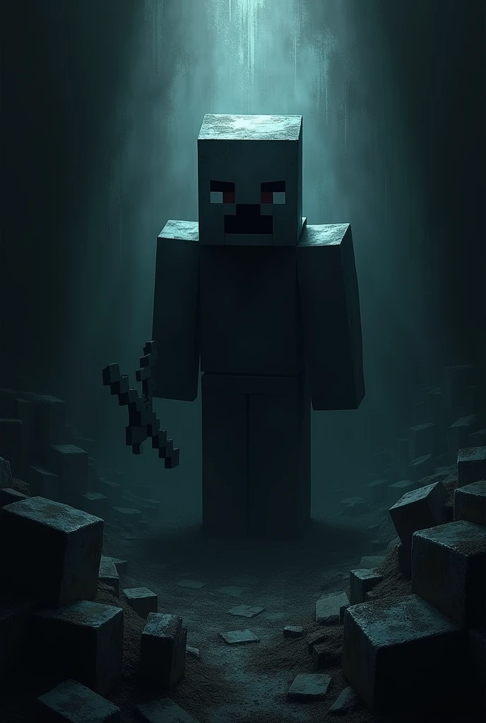 Minecraft logo with some dark effect that has the text 'Darkness' on it.