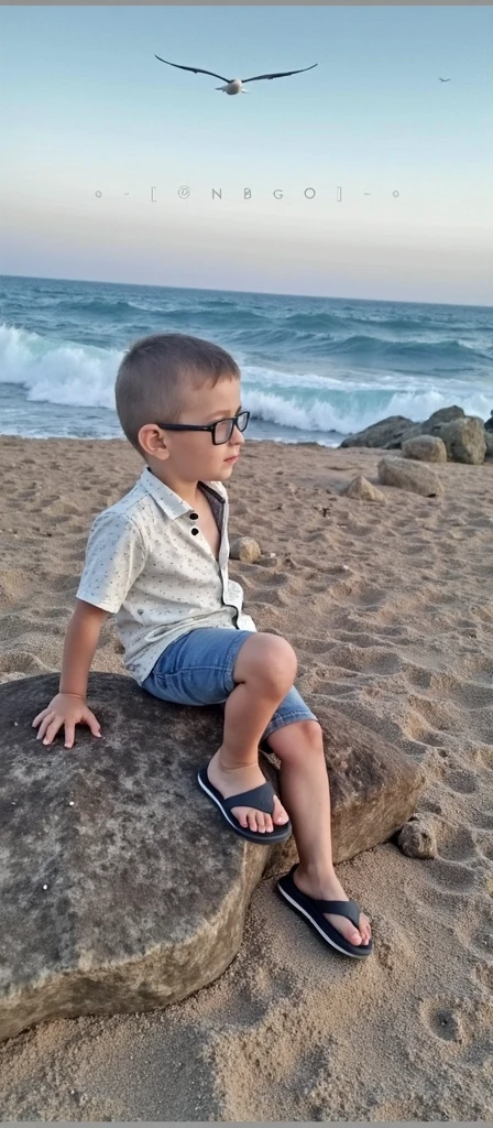 A boy look at the sea