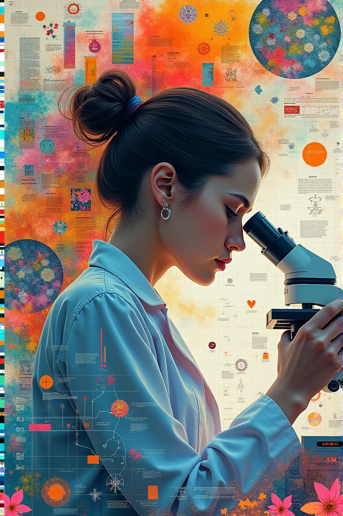 visual arts collage about medical technologist