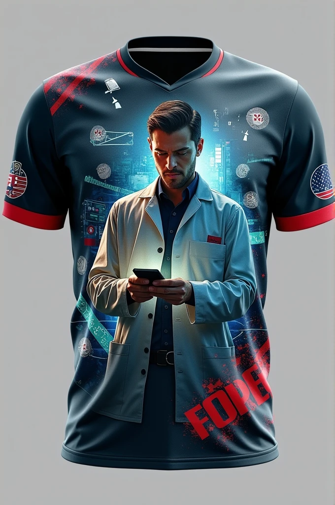 Forensic theme jersey design