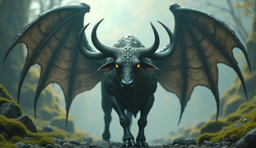 Imagine an animal with 6 wings, bull face and full of eyes all over his skin.