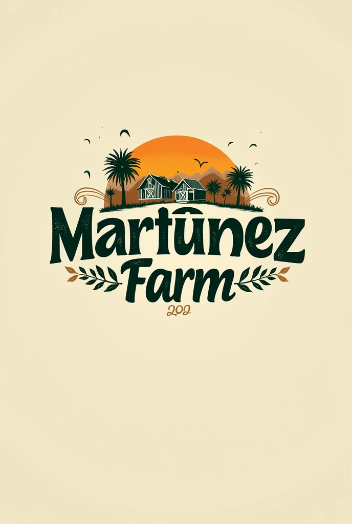 Create a logo with the name Martínez farm Create a logo with the name Martínez farm