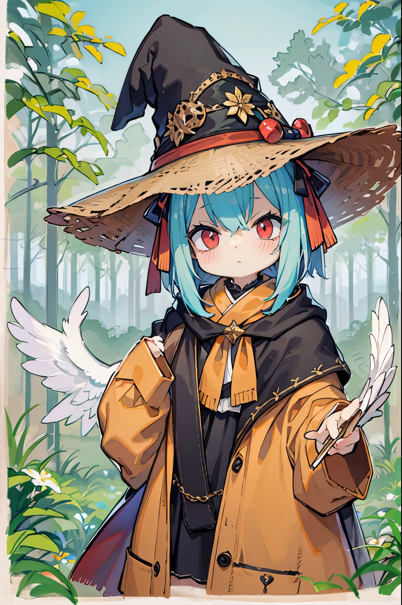 masterpiece, Highest quality, Little, Wizard's Tea Party, Handsome male witch, Beautiful Witch, Happy, Vibrant, colorful