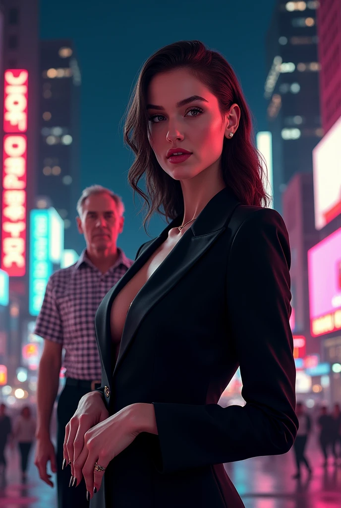 /quality (masterpiece,best quality,high resolution,High Quality,Realistic) /hair style (Curly Hair) /Clothes (pencil skirt,job interview suit,Black jacket,torn pantyhose:1.5,earring) /Pose Bend over,sit lean against a wall, legs spread:1.5 (Ahegao,orgasm,steam:1.5,swet:1.5), /Other crowd:1.5,fair skin,foot focus,lean against a wall,men,s hand:1.5,night, Roadside,ID card,