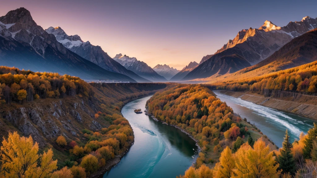 Mountains and rivers，Sea，Sunset