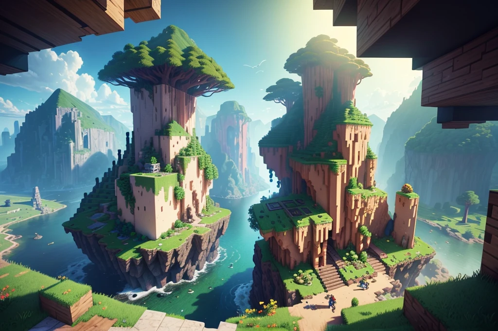 best quality,ultra-detailed,realistic,minecraft scene,blocky characters,cuboid shapes,colorful landscape,dynamic lighting,fantastic creatures,mining and crafting,adventure,exploration,vibrant colors,depth-of-field effect,breathtaking view,block-building game,endless possibilities,open world,immersive experience,building structures,redstone engineering,magical potions,combat with monsters,treasure hunting,rainbow block,underwater exploration,giant trees,towering mountains,player's inventory,caves and caverns,biomes and landscapes,peaceful sunset,survival mode,creative mode,gameplay experience,dynamic weather,emergent gameplay,8-bit sound effects name Rizzlegends 