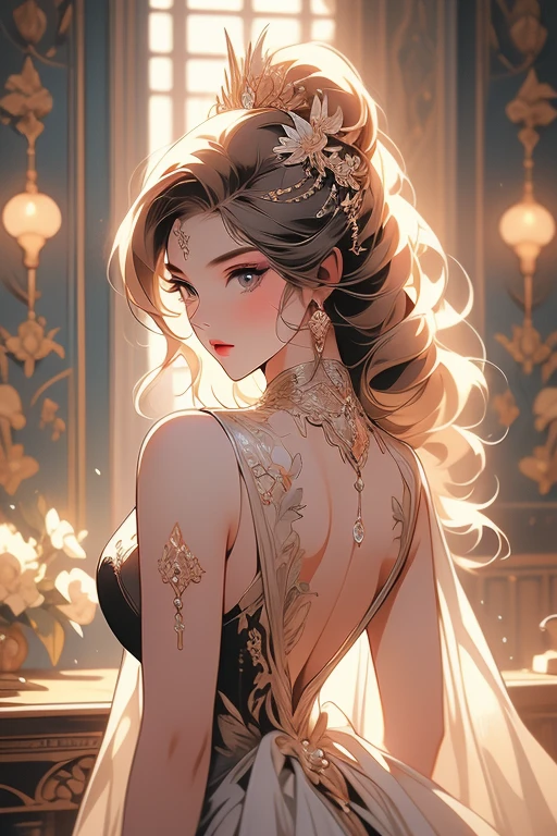 (masterpiece:1.2), Best Quality, (illustration:1.2), (ultra detailed), hyper details, (delicate detailed), (intricate details), (cinematic light, Best Quality Backlights), Delete line, soloist, perfect body, (1 girl), detective Harriet Murphy, (make up), high contrast, (better lighting, an extremely created and beautiful), (cinematic light), showy,