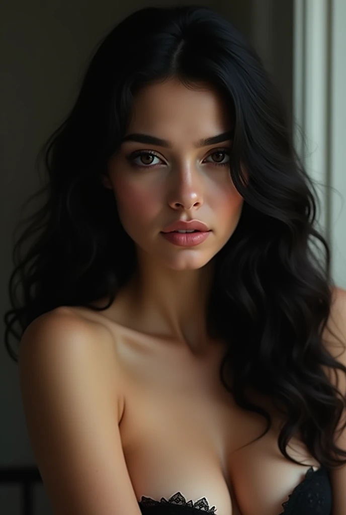 Hot girl black hair naked