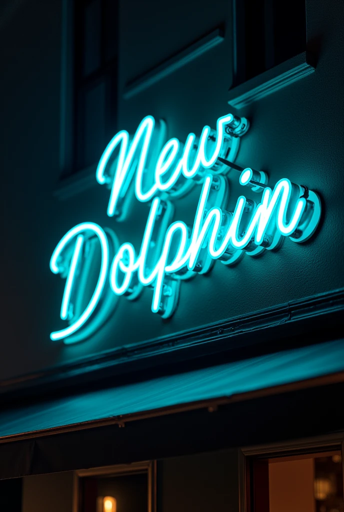 make sample neon signs written with “ NEW DOLPHIN SNOOKER CLUB”