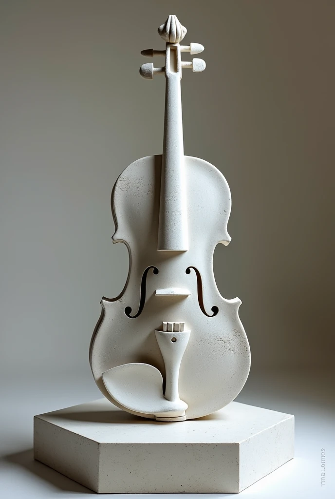 A model of violin which was made by stone