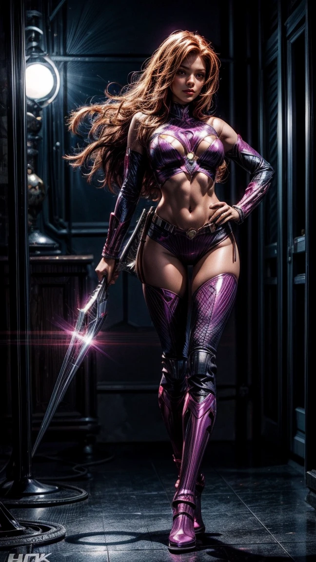 DC COMICS SEXY BIKNI STARFIRE FULL BODY STANDING SEDUCING POSE,HD QUALITY 4K