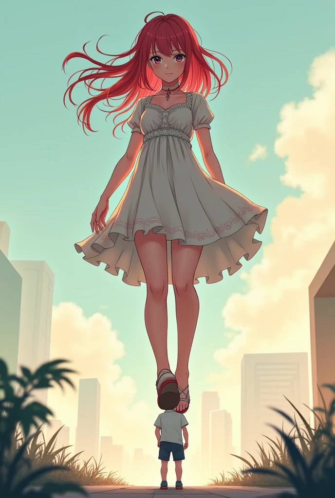 Anime girl syepping on tiny man pov