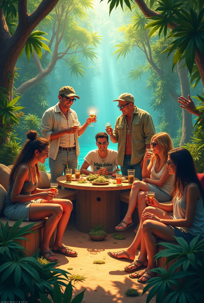 An image of cannabis lovers with a name called mercatizx 
