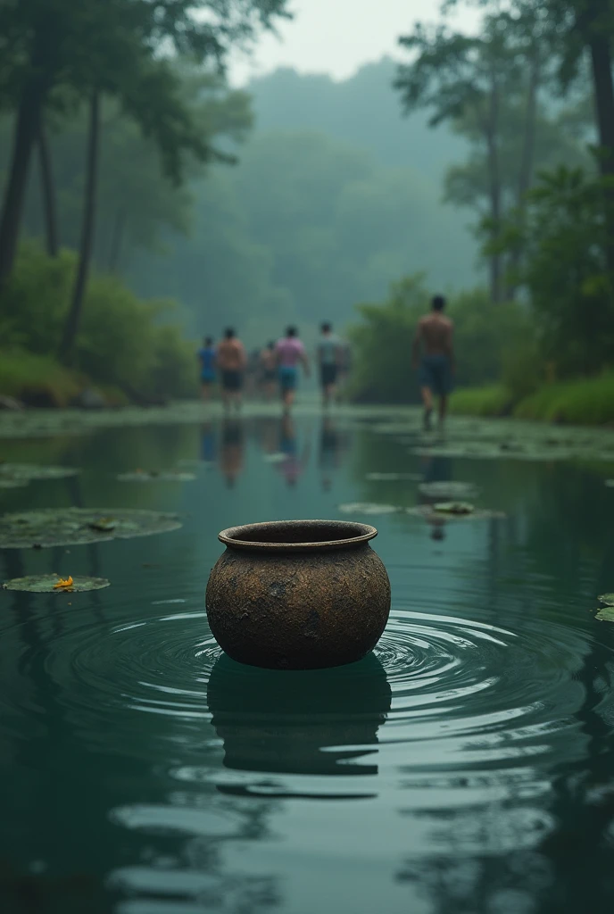 After some time, some villagers come out, they hear Ratan screaming. They all rush and reach the pond, but there is no one there. Only the rattan pot is floating in the water of the pond, and there is a strange silence around the pond. Only the sound of Ratan's name was in the air, "Ratan... Ratan..."