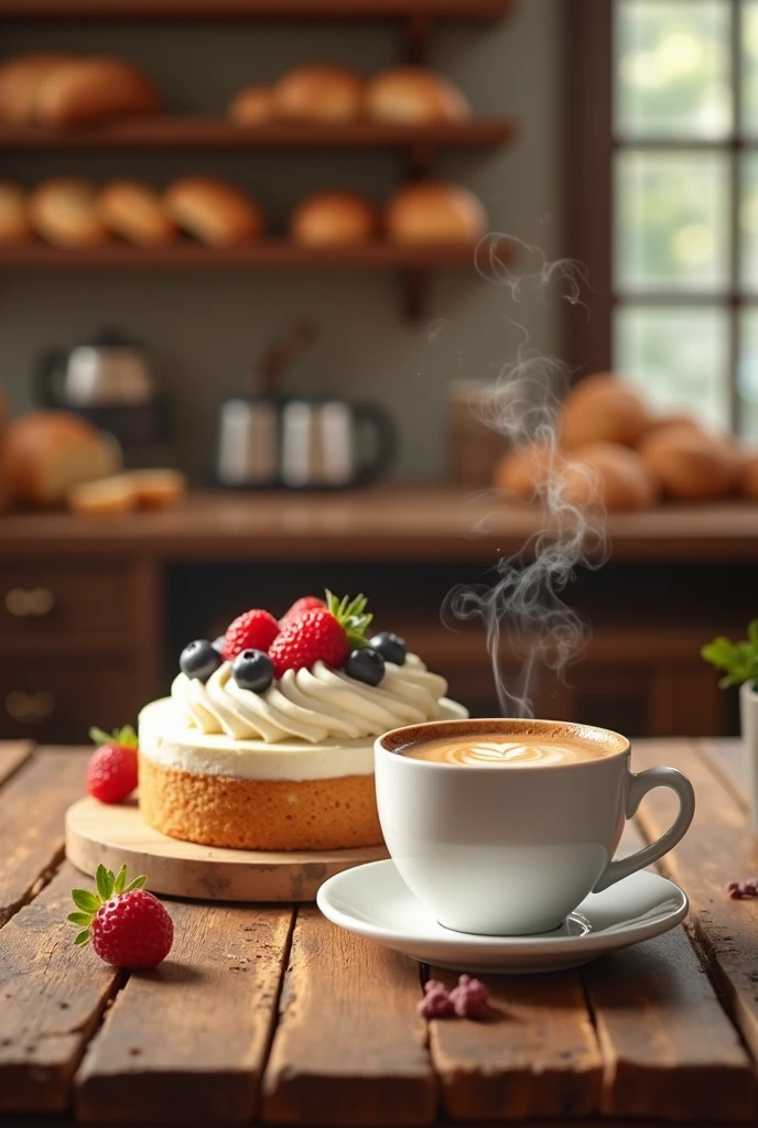 Cake shop promotional image，Coffee shop promotional image、There is a cake in the promotional picture、bread、Coffee elements，