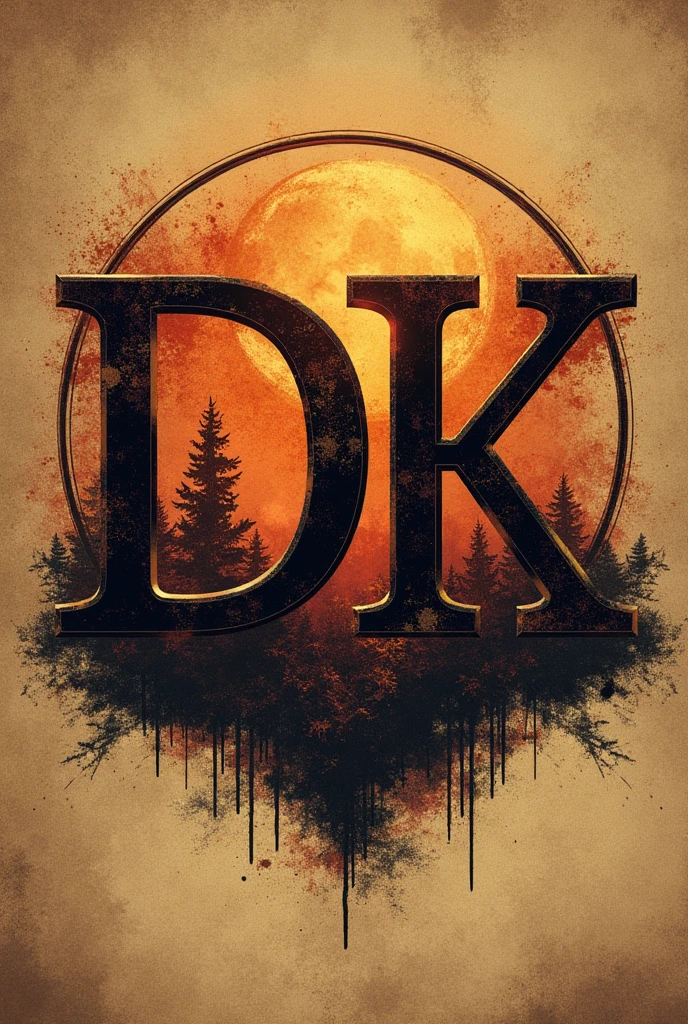Band logo with the name DK acoustic rock style 