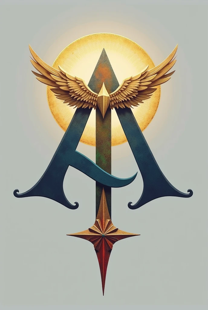 Minimalist Icarus logo, inspirado no estilo de James Jean. simples, flat vector icon, com linhas e contornos bem definidos. Abordagem centralizada e minimalista. It combines mythological elements and artistic aesthetics characteristic of James Jean.